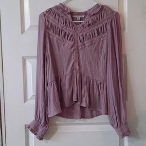Lavender cropped blouse